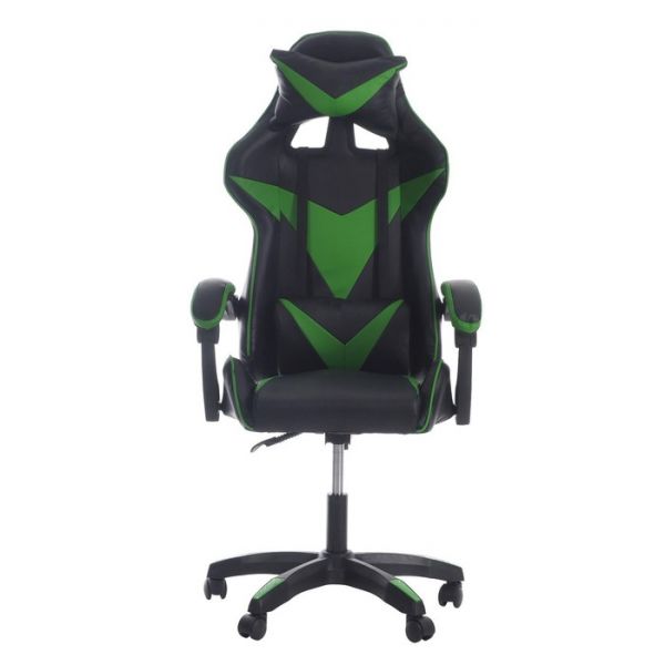 Кресло игровое Клик Мебель "Thunderbolt II" YS-901 черный/салатовый