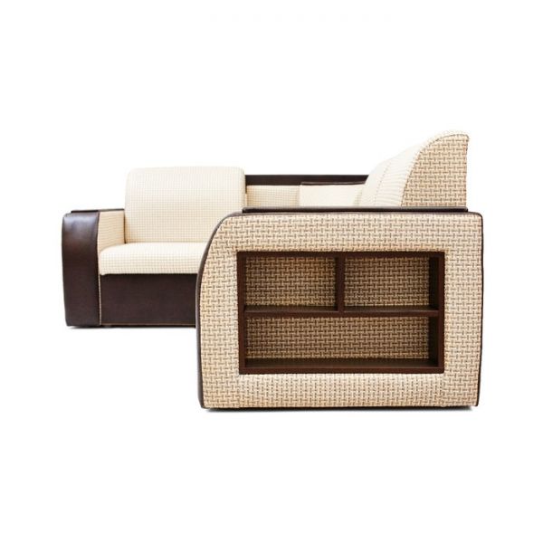 Угловой диван «Фараон», ППУ, механизм дельфин, цвет галс 3 / астор 536