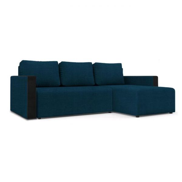 Угловой диван «Алиса 3», еврокнижка, бельевой ящик, велюр, цвет vital aloe / marvel black