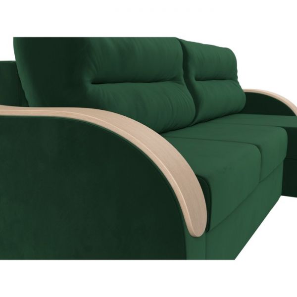 Угловой диван «Дарси», механизм еврокнижка, велюр, цвет бежевый