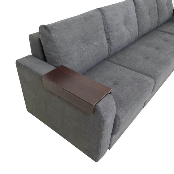 Диван-трансформер «Леон 1», механизм еврокнижка, ППУ, цвет коричневый