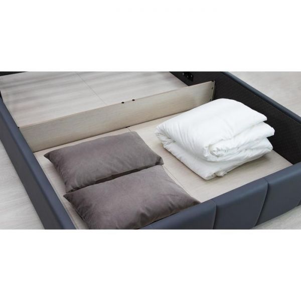 Кровать Хлоя 1600*2000, ортопедическое осн+ПМ, Серый