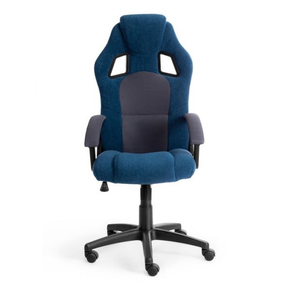 Кресло DRIVER флок/ткань синий/серый 32/12