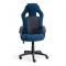 Кресло DRIVER флок/ткань синий/серый 32/12