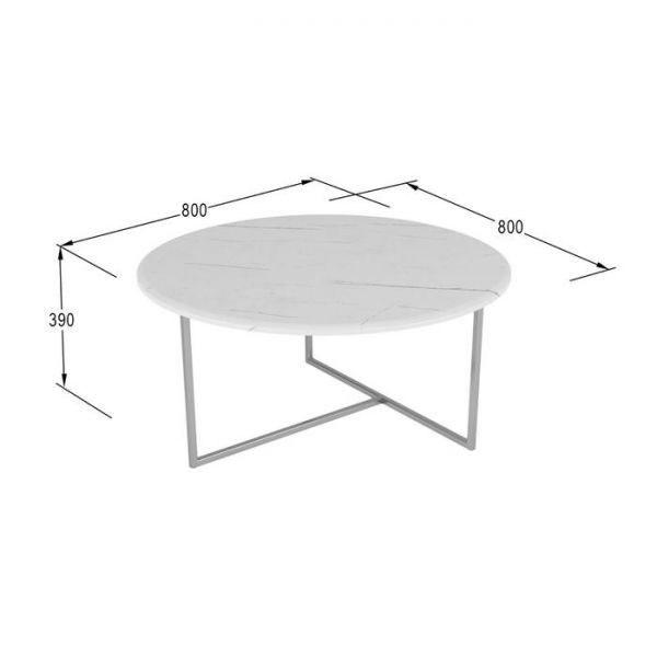 Стол журнальный «Маджоре», 800 ? 800 ? 390 мм, МДФ, цвет серый мрамор