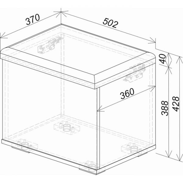 Пуф Некст 502х370х435 венге/лоредо
