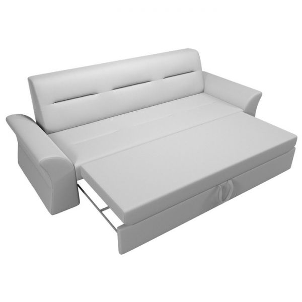 Прямой диван «Клайд», механизм дельфин, экокожа, цвет бежевый