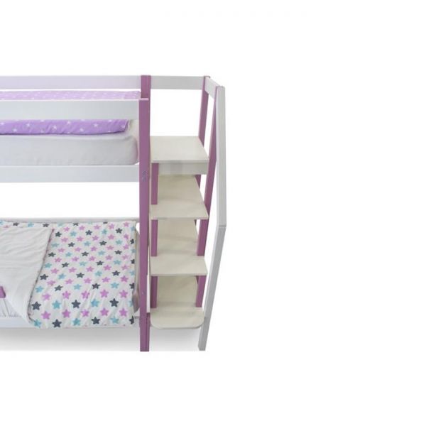 Детская двухъярусная кровать Бельмарко Svogen лаванда-белый