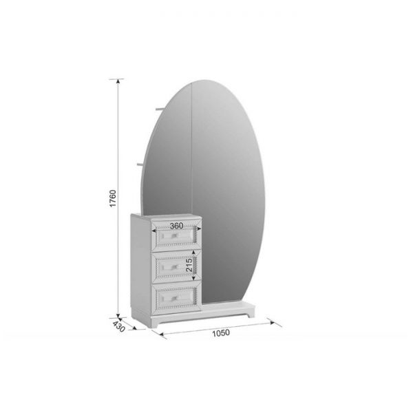 Спальный гарнитур Белла №1 (Комплект 4 предметов) белый/джелато софт