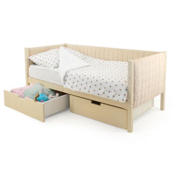 Детская кровать-тахта мягкая Svogen бежевый