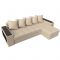 Угловой диван «Дубай», механизм еврокнижка, экокожа, цвет бежевый