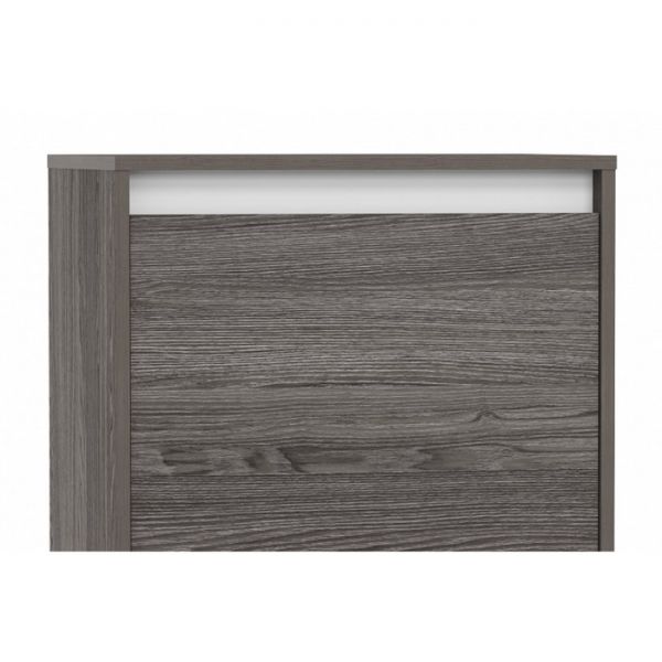 Шкаф для одежды Virginia НМ 11.80-1, 588х400х1874, Белый Скандинавский/Ясень Анкор темный