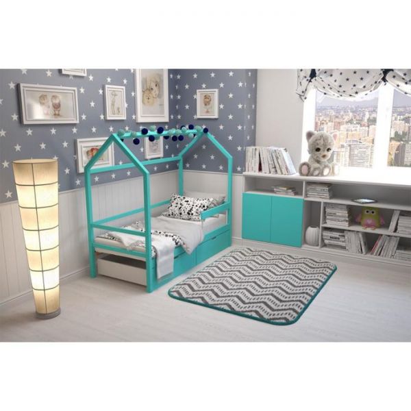 Детская кровать-домик Бельмарко Svogen мятный