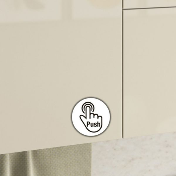 Кухонный гарнитур Бостон 2200х600 белый/крем глянец/дуб скальный глянец