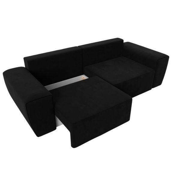 Прямой диван «Беккер», механизм еврокнижка, микровельвет, цвет бежевый