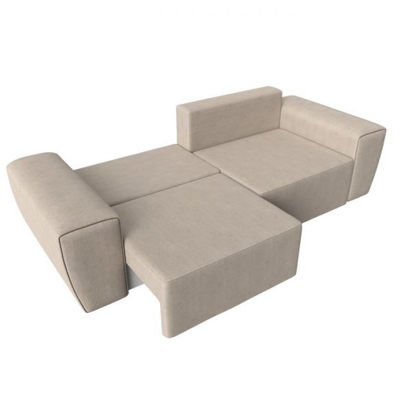 Прямой диван «Беккер», механизм еврокнижка, рогожка, цвет бежевый