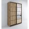 Шкаф-купе «Квадро Д», 1000 ? 600 ? 2310 мм, ЛДСП, зеркало, цвет дуб крафт