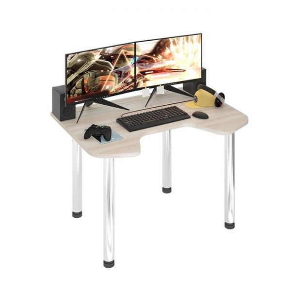 Стол СКЛ-Игр120МО, 1200 ? 900 ? 770 мм, цвет белый жемчуг