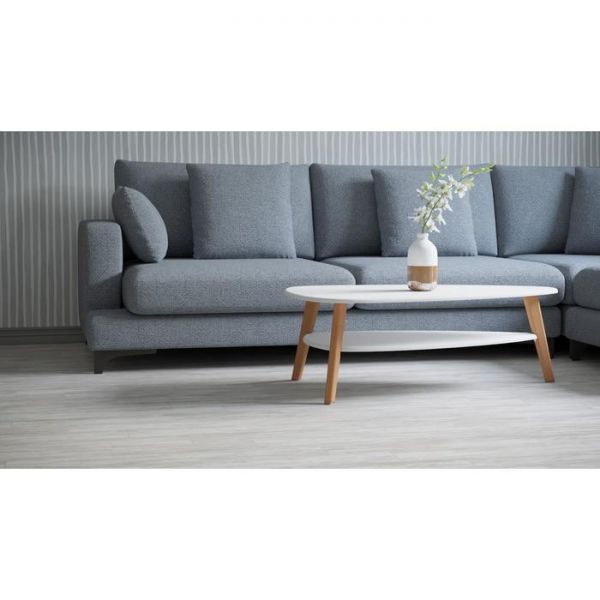 Стол журнальный «Ричмонд», 1090 ? 650 ? 380 мм, цвет белый / дуб светлый