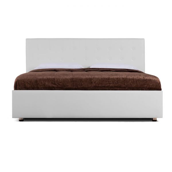 Кровать «Космопорт» без ПМ, 1400 ? 2000, встроенное основание, цвет взбитые сливки