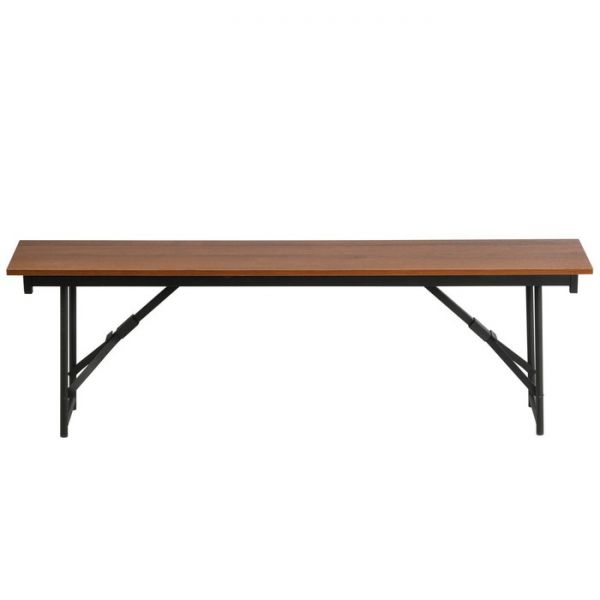 Скамья складная, 1500х300х460, Орех ноче Экко/Черный