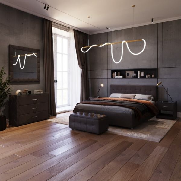 Кровать «Космопорт New» с ПМ, 1400 ? 2000 мм, ЭКО деревянный каркас, 1 ящик, цвет шоколад