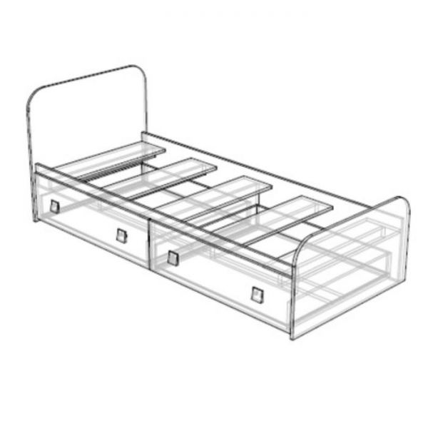 Кровать с ящиками «Умка»,  800 ? 2000 мм, цвет белый