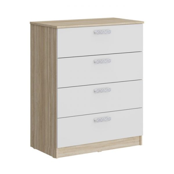 Комод «Салоу», 800 ? 450 ? 1004 мм, цвет дуб сонома / перламутр