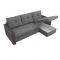 Угловой диван «Валенсия», механизм дельфин, рогожка, цвет серый