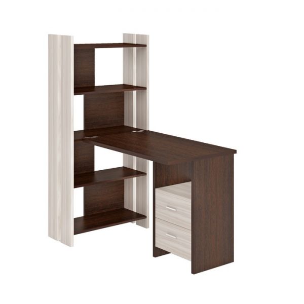 Компьютерный стол, 700 ? 1322 ? 1520 мм, цвет нельсон/белый