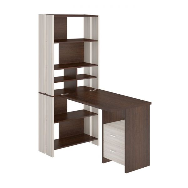 Компьютерный стол, 700 ? 1322 ? 1785 мм, цвет белый жемчуг