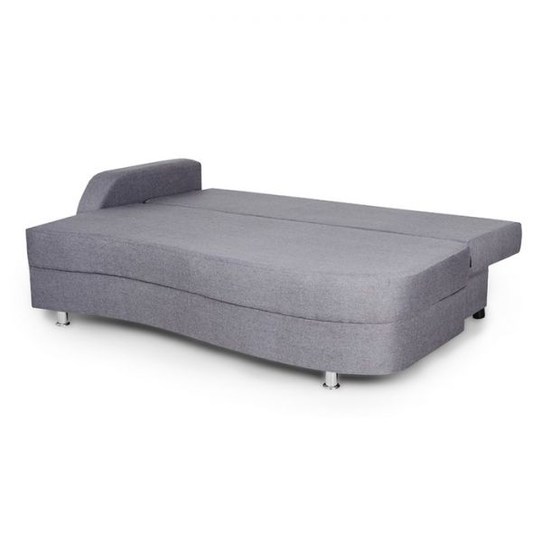 Диван прямой «Гитара», ППУ, еврокнижка, цвет серый / квадро плейн грей