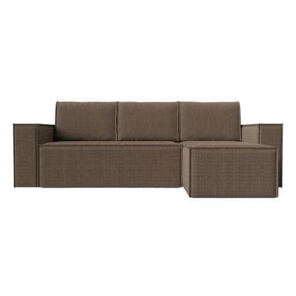 Угловой диван «Куба», механизм еврокнижка, рогожка, цвет бежевый