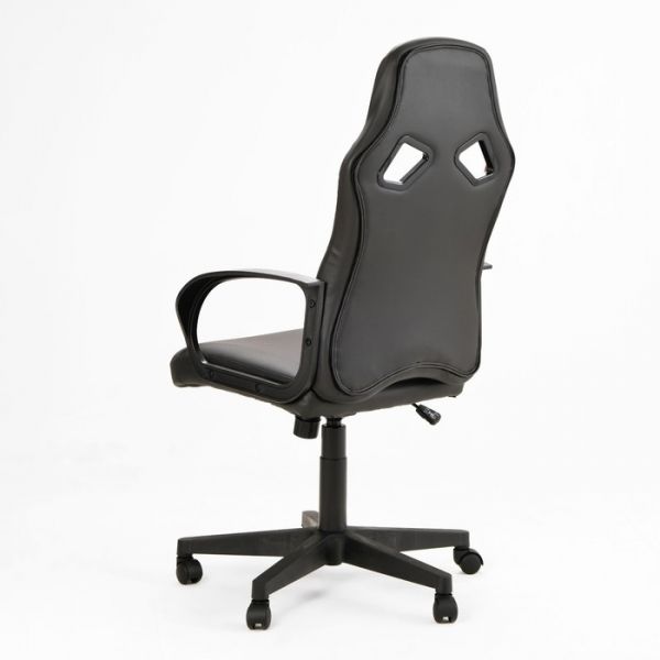 Кресло игровое Zombie RUNNER черный/красный, текстиль/эко.кожа, крестовина пластик