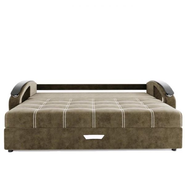 Диван прямой «Дубай», еврокнижка, ППУ, велюр, цвет селфи 01