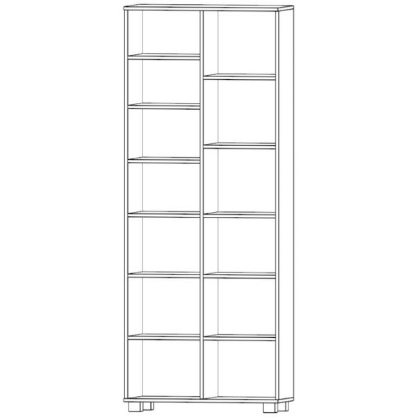 Стеллаж Хаски-4 стеллаж ирландский дуб/белый/мокко