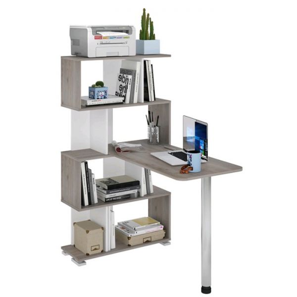 Стол-стеллаж «СЛ-5-4СТ», 750 ? 1099 ? 1395 мм, цвет нельсон / белый / нельсон