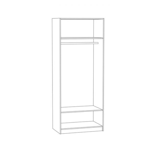 Шкаф 2х ств Альфа 13.42, 868х529х2177, Солнечный свет