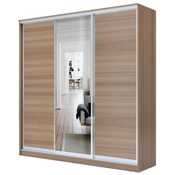 Шкаф-купе Хит-22-20/2-151, 2000x620x2200, Ясень шимо тёмный