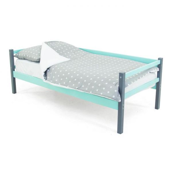 Детская кровать-тахта Svogen графит-мятный
