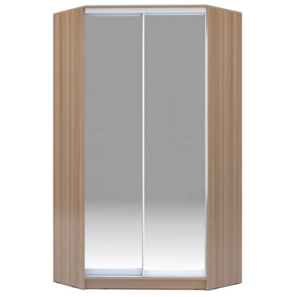 Угловой Шкаф-купе Хит-У-22-4-88, 1100x1100x2200, Ясень шимо тёмный