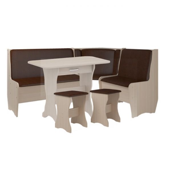 Кухонный уголок Трапэзи ЭНА 1644х1244х830 САЛАМАНДЕР-рыжий /Дуб Девонширский