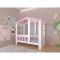 Детская кровать-чердак «Астра домик», без ящика, цвет белый / розовый