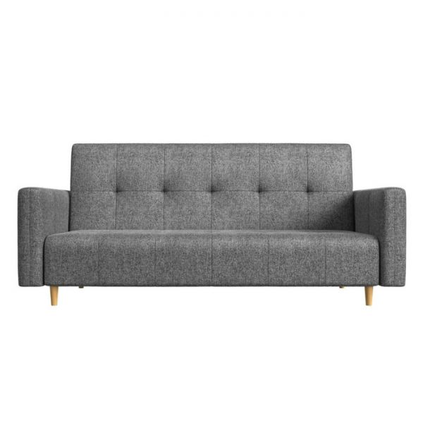 Прямой диван-книжка «Вест», механизм книжка, рогожка, цвет бежевый