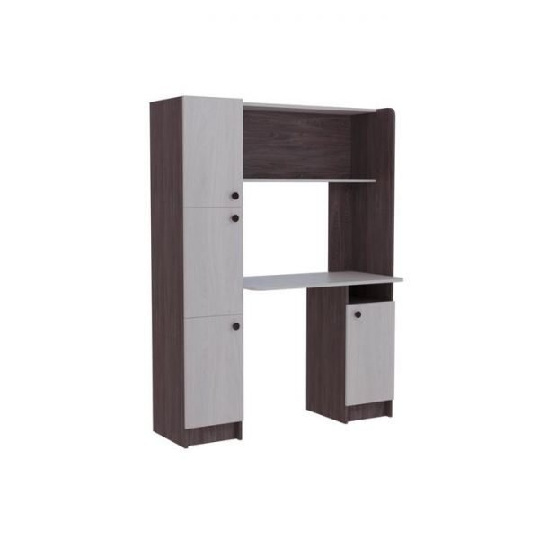 Уголок школьника «Омега 2», 1200 ? 500 ? 1610 мм, ЛДСП, ясень анкор тёмный / анкор светлый