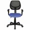 Кресло оператора BRABIX Flip MG-305, до 80 кг, с подлокотниками, комбинированное синее/чёрное