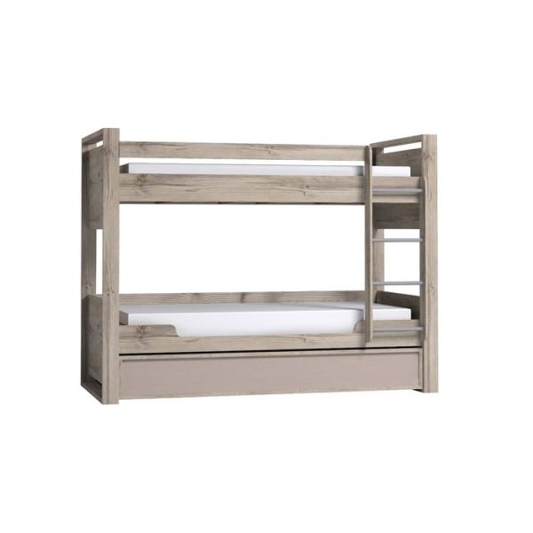 Кровать двухъярусная Nature 90, 1900 ? 900 мм, цвет гаскон пайн / мокко