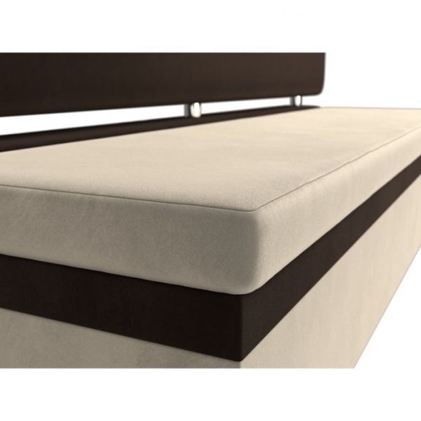 Кухонный прямой диван «Стайл», микровельвет, цвет бежевый / коричневый