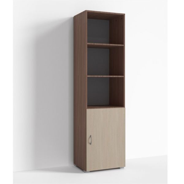 Шкаф открытый Г-ШС-1-1, 500х400х1820 мм, ясень шимо темный, ясень шимо светлый