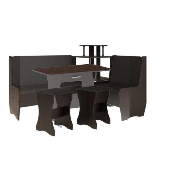 Кухонный уголок Трапэзи ТЕССЕРА 1582х1182х990 PUNTO-коричневый /Венге магия